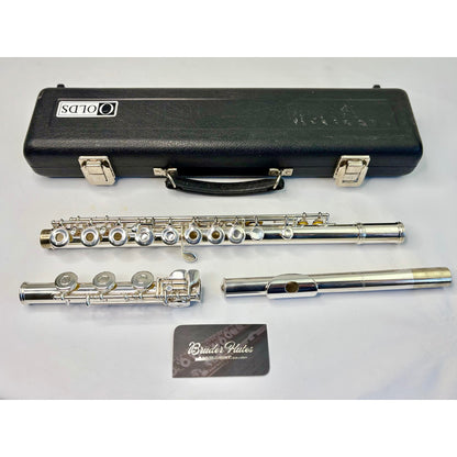 Flauta Transversal Olds NA75FB - Porta Lábio & Riser em Prata Maciça - Made in Usa #97