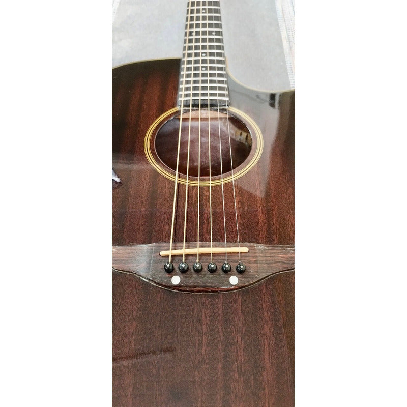 Violao Crafter Eletroacústico Jte98ceq Dbs - Made Korea Marrom-escuro