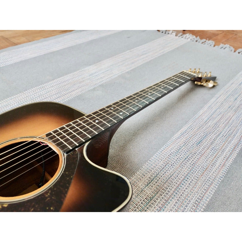 Violão Yamaha Dwx-7c Tbs / Eletroacústico Com Microfone + Hard Case Rígido