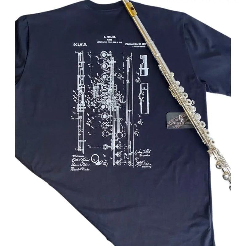 Camiseta Flauta Transversal Djalma Julliot - Project / Preto Preto Djalma Juliot Project M