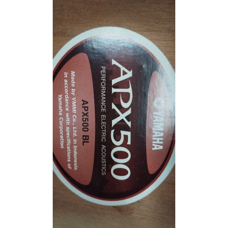 Violão Yamaha Apx 500 Bl / Eletroacústico + Hard Case  Black Destro