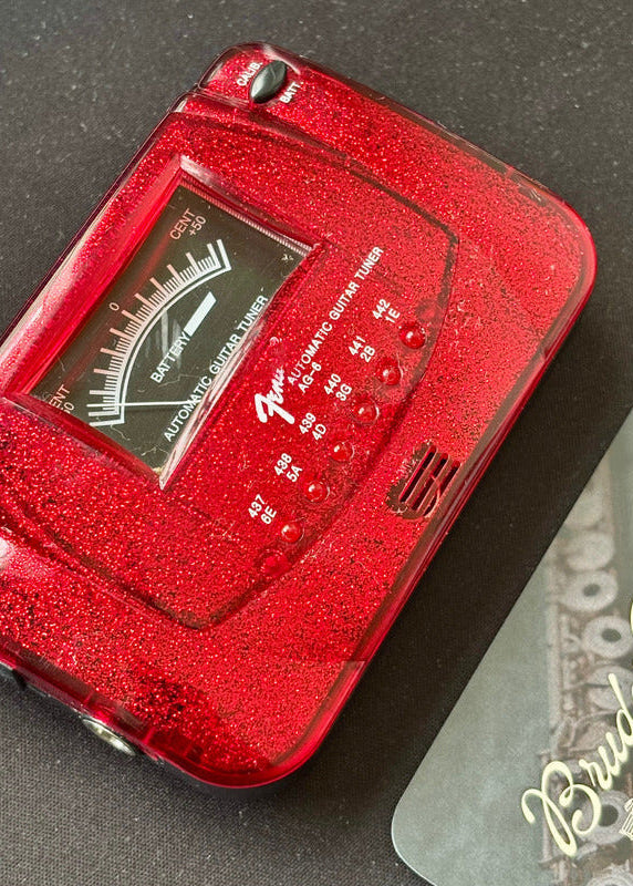 Afinador Fender Ag-6 Cromático - Red Sparkle - Made In Usa Vermelho