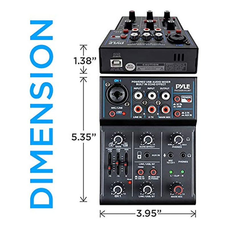 Mixer De Áudio Sem Fio Pyle-pro Pad33mxubt Para Djs