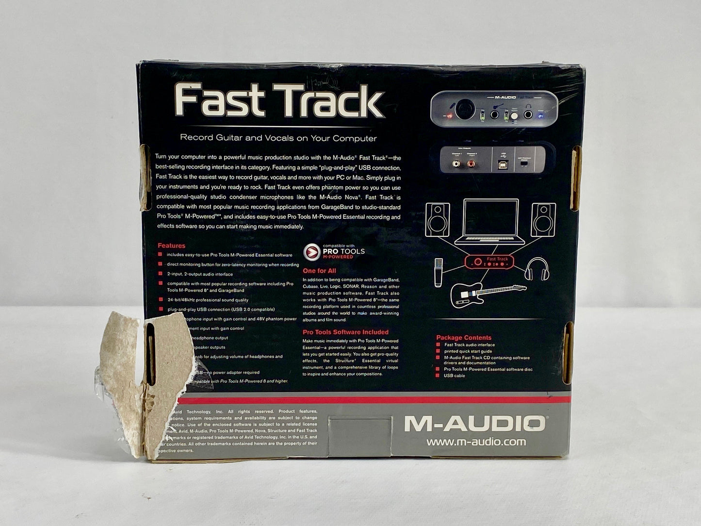 Interface M-audio Fast Track - Importado Usa #236 Preto 5v