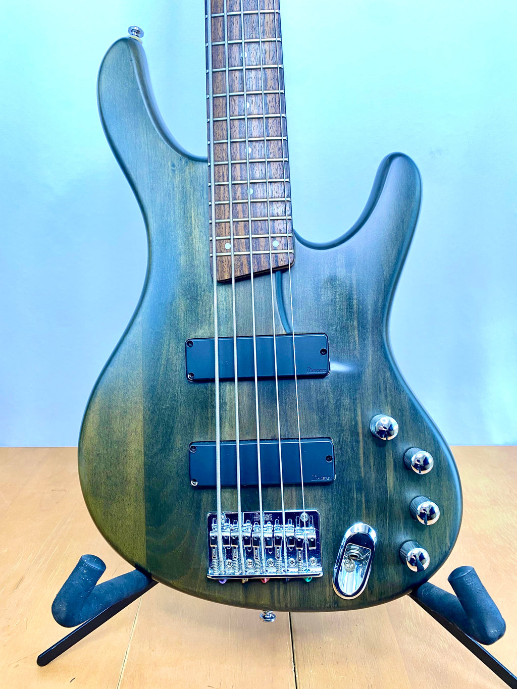 Contra Baixo Ibanez Ergodyne Ebd 405 - Importado Usa #55 Destro Verde-escuro Fosco 5