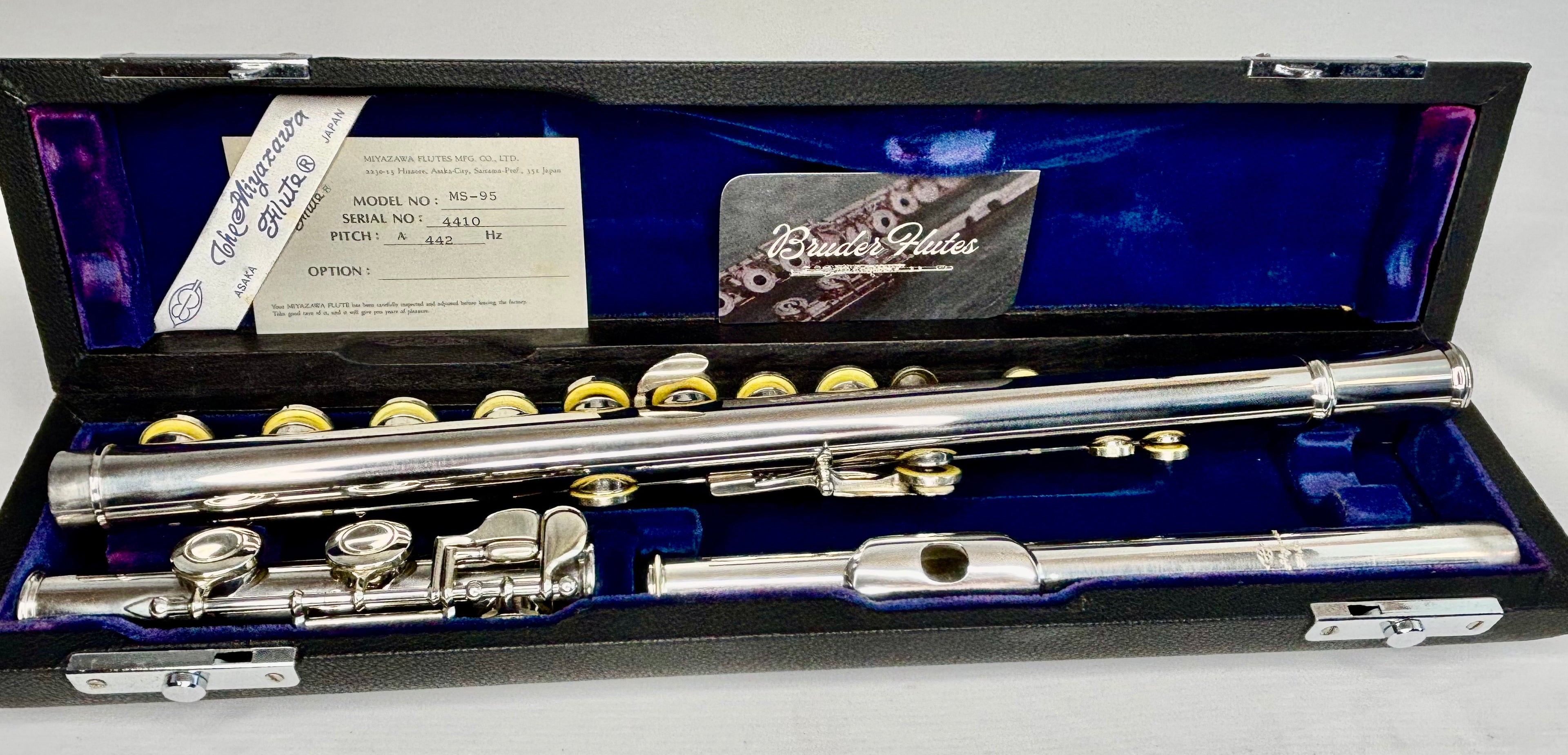 Flauta Transversal Miyazawa MS-95 Bocal em Prata Maciça - Made In Japan  #145